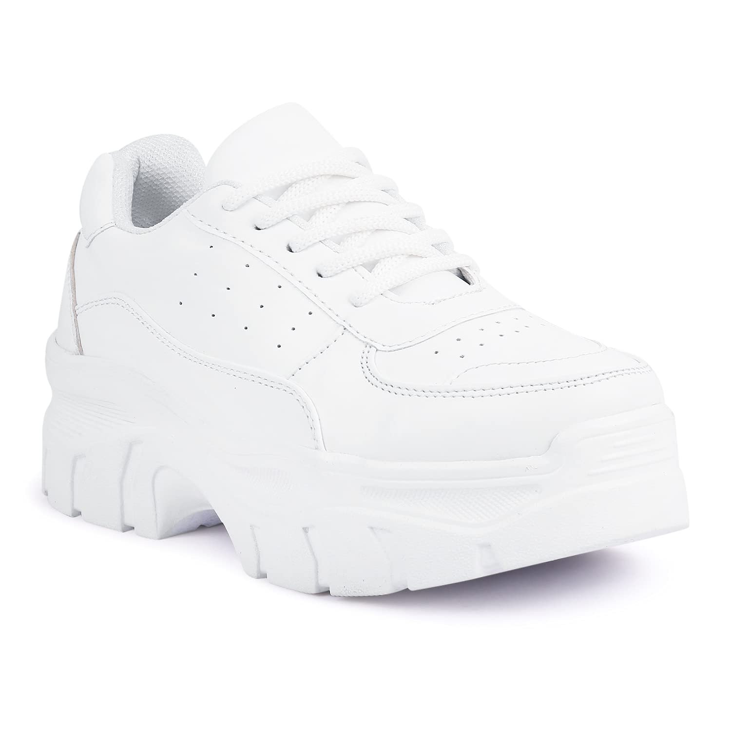 Vendoz Women White Casual Sneakers – Shoe Commerce 2023 2023